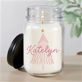 Pink Holiday Tree Candle