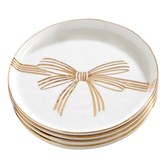 Gold Bow Plate Set of 4