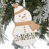 Snowman Ornament - White