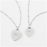 Silver Heart Locket Set