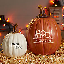 BOO! Personalized Pumpkins - Reusable Halloween Decoration - 21607