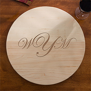 Maple Leaf Raised Monogram Lazy Susan - 13073D-R