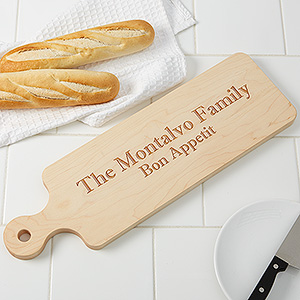 Maple Leaf Personalized Artisan Bread Board - 16125D