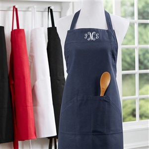 Embroidered Navy Kitchen Apron - 16384-Na