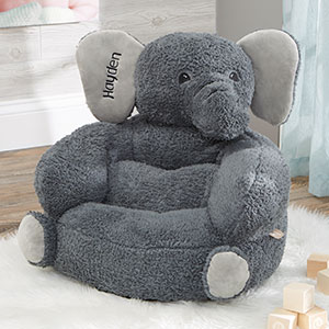 Plush Elephant Embroidered Kid's Chair - 23400