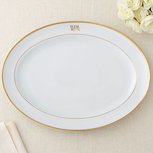 Pickard Signature Gold Monogrammed Large Platter - 23706D