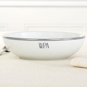 Pickard Signature Platinum Monogrammed Soup Bowl - 23715D