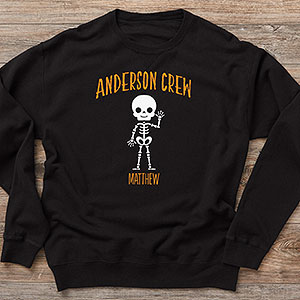 Skeleton Family For Him Personalized Hanes® Adult ComfortWash™ Sweatshirt - 27705-CWS