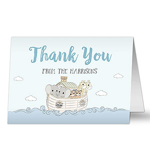 Precious Moments® Noah's Ark Personalized Thank You Card - 28641