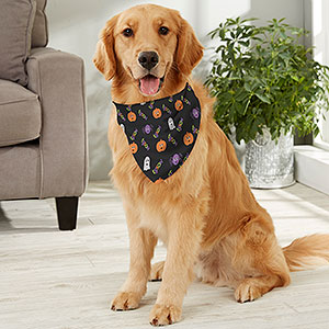 Halloween Icon Personalized Dog Bandana- Large - 29315-L