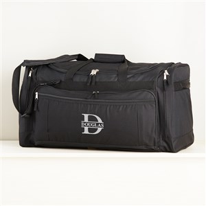 Lavish Last Name Embroidered Duffel Bag - Black - 31802