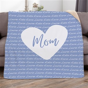 Family Heart Personalized 60x80 Sherpa Blanket - 34888-SL