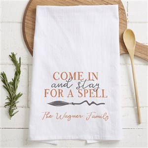 Family Broom Personalized Halloween Flour Sack Towel - 35963