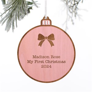 Choose Your Icon Personalized Wood Ornament- Pink Stain - 37204-P