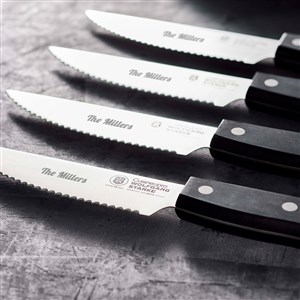 Wolfgang Starke™ Engraved 4-Piece Last Name Steak Knife Set - 37987D