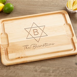 Spirit of Hanukkah Personalized Extra Large Hardwood Cutting Board- 18x24 - 38580-XXL