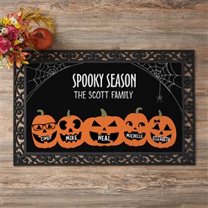 Jack-o'-Lantern Family Personalized Halloween Doormat- 20x35 - 42310-M