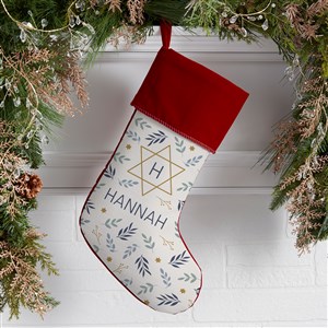 Spirit of Hanukkah Personalized Burgundy Stockings - 48953-B