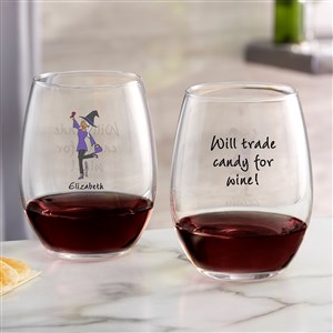 Halloween philoSophie's® Personalized Stemless Wine Glass - 51797-S