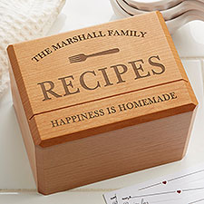 Family Market Personalized Recipe Box - 23812