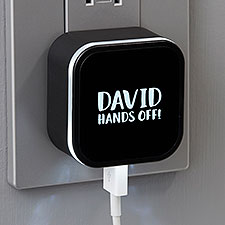 Personalized LED Dual Port USB Charger - 24093