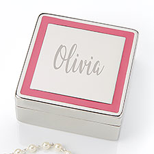 Custom Engraved Jewelry Box - Monogram, Name, Initial - 27230