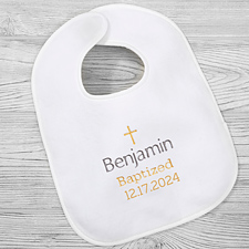 Christening Day Personalized Embroidered Baby Bib - 28211