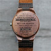 All My Lasts Engraved Walnut Wood Watch - 28728D