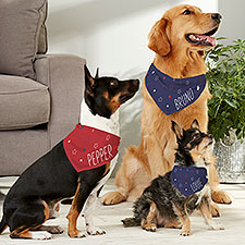 Stars & Stripes Personalized Patriotic Dog Bandanas - 29309