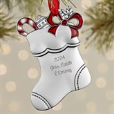 Personalized Metal Christmas Stocking Ornaments - 29986