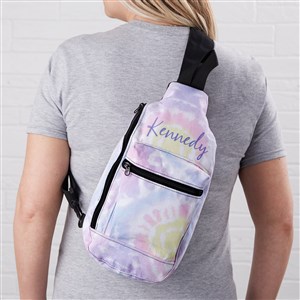 Pastel Tie Dye Personalized Sling Bag  - 38963D