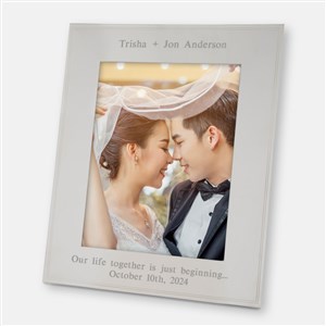 Engraved Wedding Tremont Silver 8x10 Picture Frame  - 43754