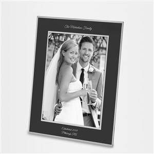 Wedding Engraved Flat Iron Black 8x10 Picture Frame - 43812