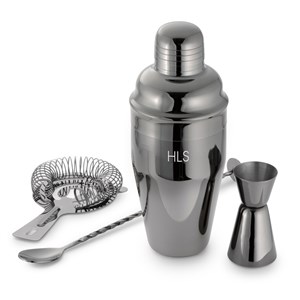 Monogram Engraved Gunmetal Shaker Set - 46168