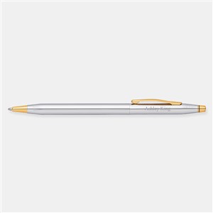 Engraved Cross Century Medalist Chrome &  23K Gold Ballpoint Pen - 49294