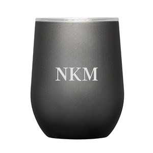 Engraved Corkcicle Monogram 12oz Stemless Tumbler in Ceramic Slate   - 50212