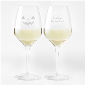 Engraved Jack-O-Lantern Atelier Wine Glass    - 51607