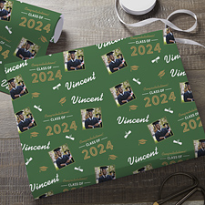 Graduating Class Of Personalized Photo Wrapping Paper - 31189