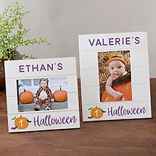 Baby's First Halloween Personalized Shiplap Frames - 31942