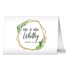 Geo Prism Personalized Wedding Greeting Cards - 32501