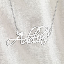 Personalized Fancy Script Name Necklace - 32819D