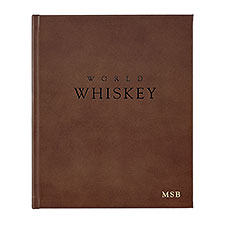 World Whiskey Personalized Leather Book - 33232D