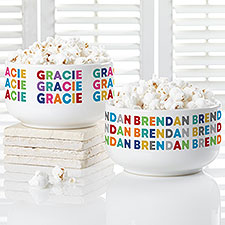 Vibrant Name Personalized 14 oz. Snack Bowl  - 35738