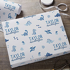 Baby Dino Personalized Baby Wrapping Paper  - 38705