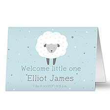 Baby Sheep Personalized Baby Greeting Card  - 39341