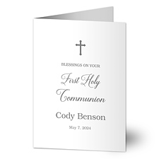 Communion Cross Personalized Greeting Card  - 40261