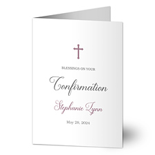 Confirmation Cross Personalized Greeting Card  - 40289