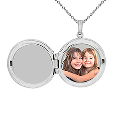 Personalized Round Photo Locket  - 40679D