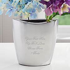 Engraved Message Aluminum Flower Vase  - 40983