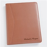 Engraved Graduate Tan Leather Portfolio - 41919